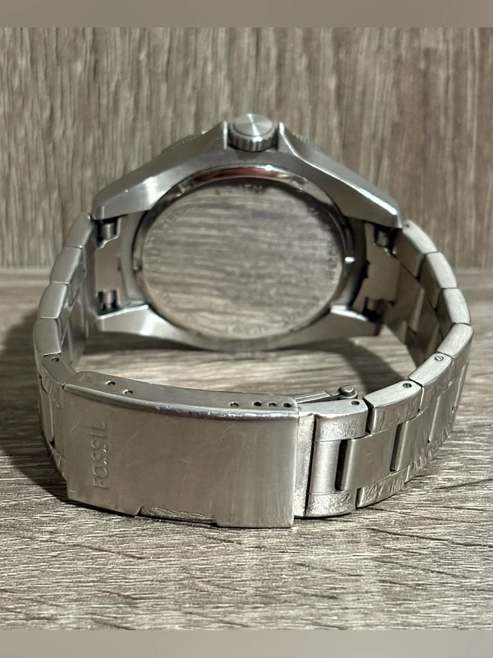 Blue Fossil Dalton Stainless Steel Men’s Watch With New Battery